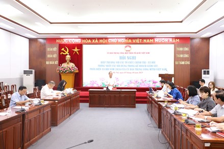 Ủy ban Trung ương MTTQ Việt Nam sẽ triển khai 6 chương trình giám sát trọng tâm trong năm 2026